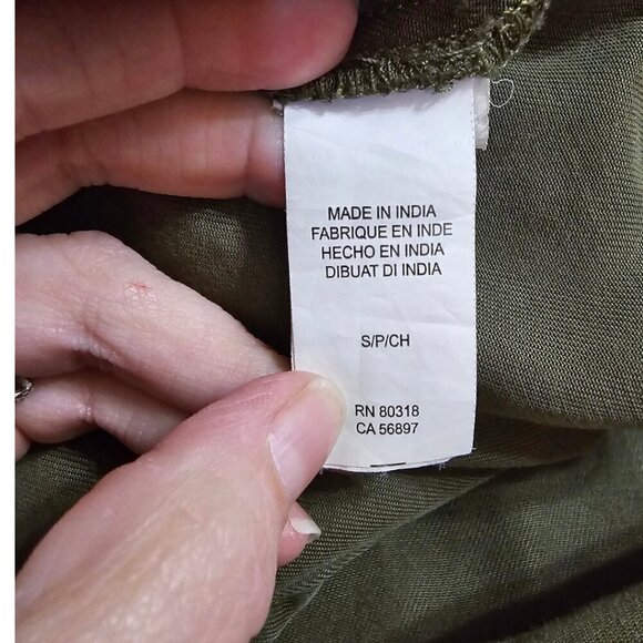 Lucky Brand Olive Sleeveless Cinched Waist Gorpcore Utility Vest Sz S - Picture 7 of 10